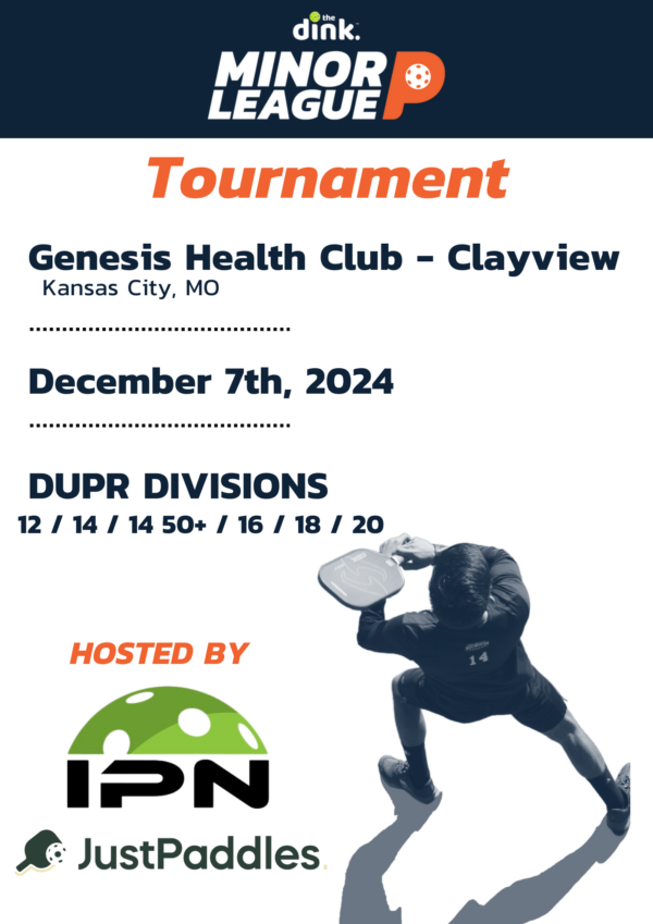 The Dink Minor League Pickleball @ Genesis HealthClub-Clayview powered by IPN & JustPaddles (Dec)