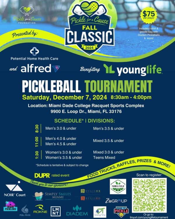 Pickle for a Cause Fall Classic Benefiting Young Life Miami