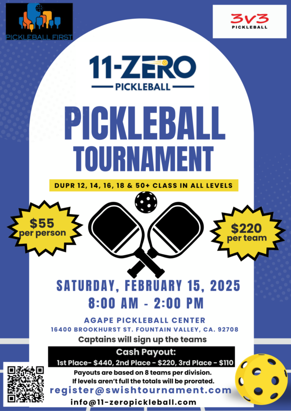 11-ZERO PICKLEBALL MILP TOURNAMENT