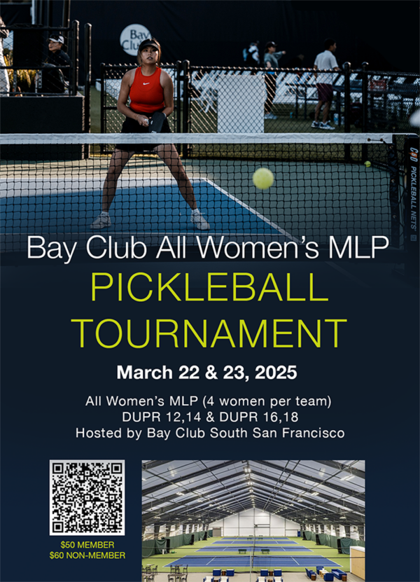 All Women’s MLP (Team) Tournament @ Bay Club South ~ San Francisco, California