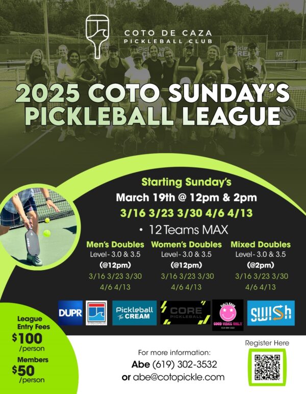 Sunday Coto Pickleball League