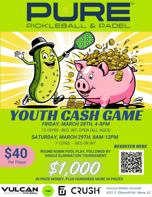 PURE Pickleball and Padel – Youth Cash Game