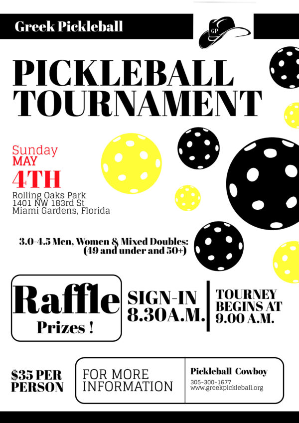 May 2025 Greek Pickleball DUPR Tournament