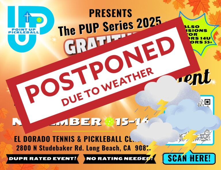 GRATITUDE GAMES Pickleball Tournament – Point Up Pickleball POSTPONED ...