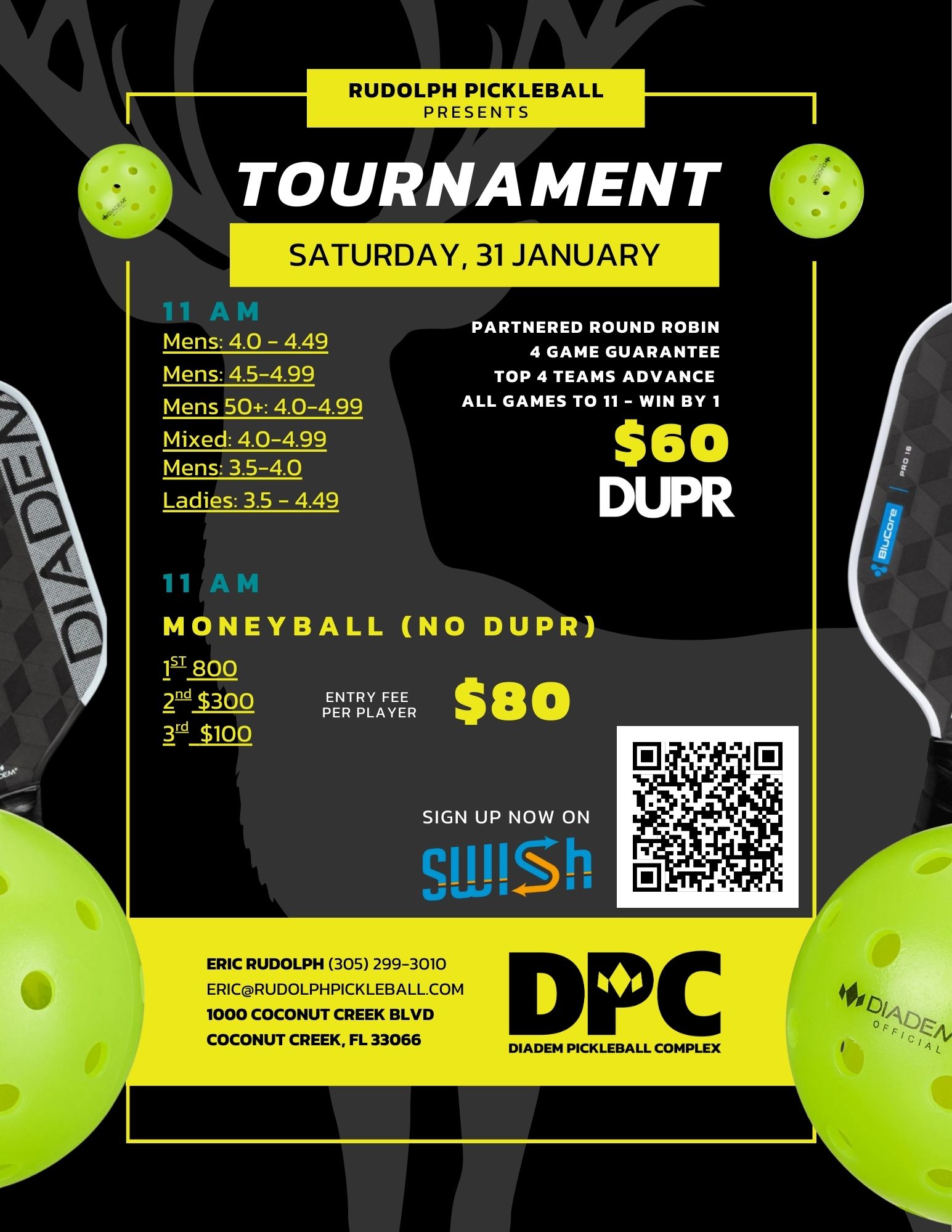 Rudolph Pickleball Tournaments at Diadem Pickleball Complex
