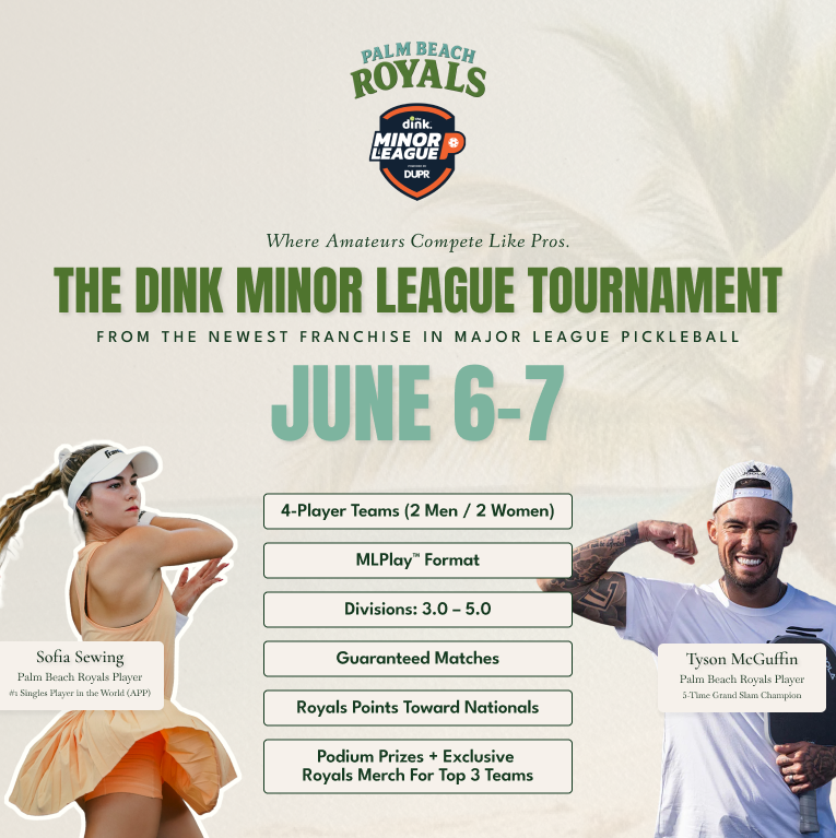 The Dink Minor League Pickleball @ Palm Beach Royals ~ Coconut Creek, Florida