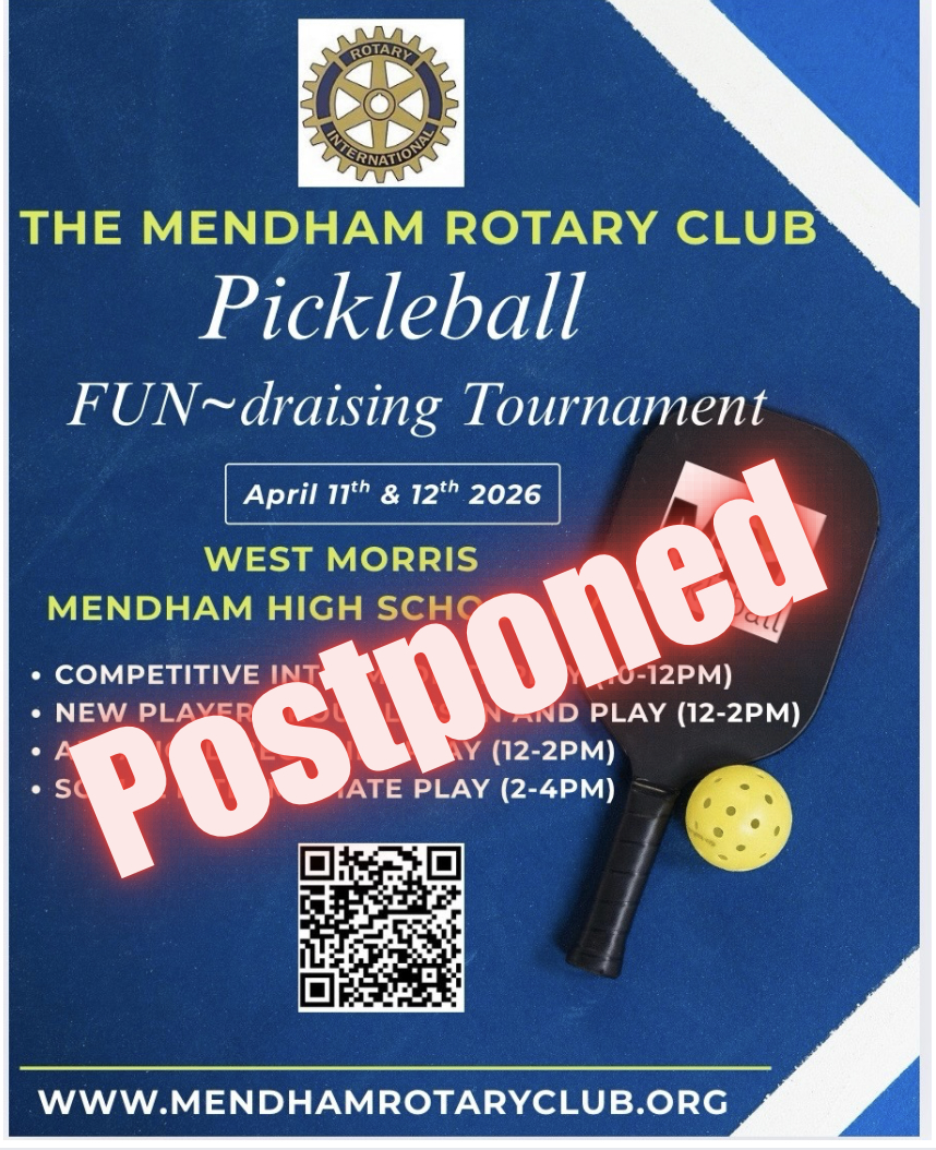 POSTPONED – Mendham Rotary Pickleball FUNdraiser