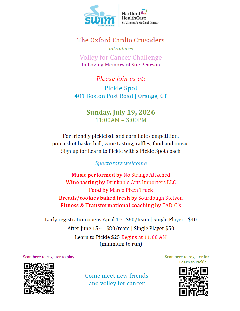 Swim Across the Sound — Charity Pickleball Tournament!